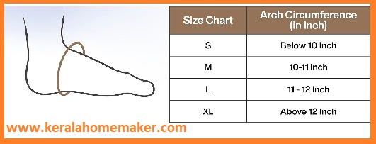 plantar fasciitis sleeve size chart